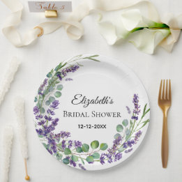 Prato De Papel Chá de panela Eucalyptus Lavanda boho personalizad