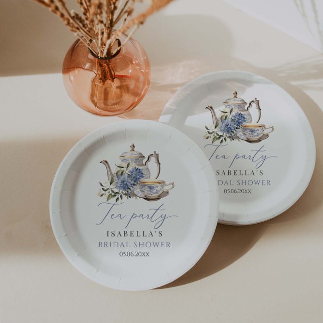 Prato De Papel Chá de panela Floral do Tea Party (Criador carregado)