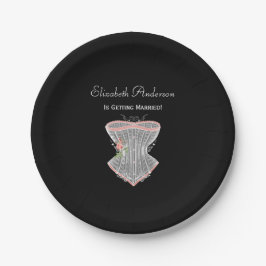 Prato De Papel Chá de panela pessoal do Vintage Corset