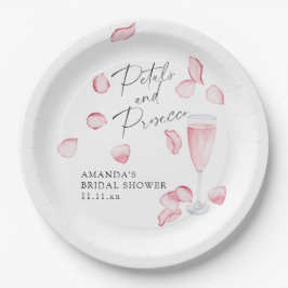 Prato De Papel Chá de panela Petais e Prosecco