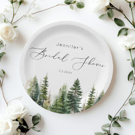 Prato De Papel Chá de panela rústico da floresta elegante minimal