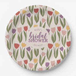 Prato De Papel Chá de panela Tulips Personalizado
