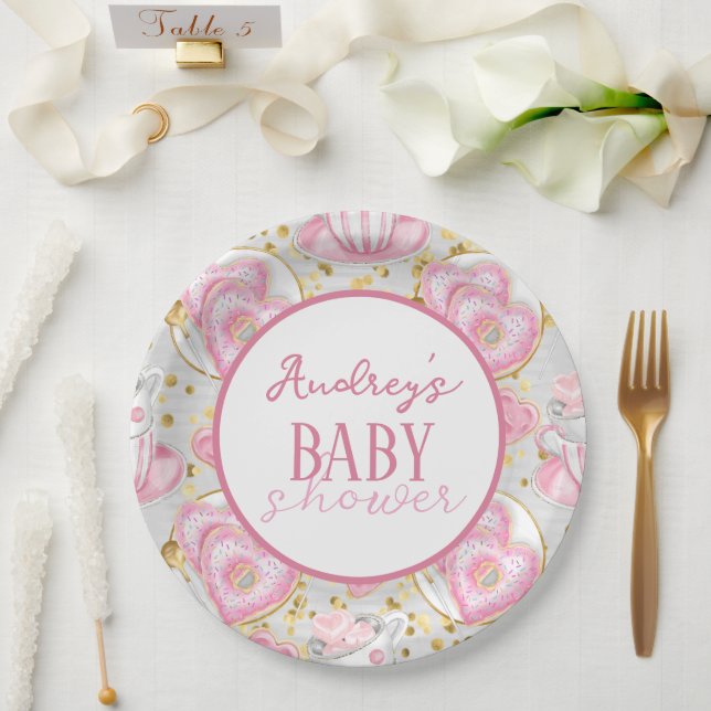 Prato De Papel Chá de Pastel e Placa de Chá de fraldas de Nozes (Casamento)