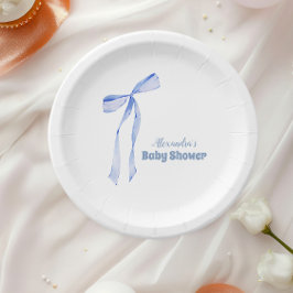 Prato De Papel Chá Elegante Blue Arco Boy