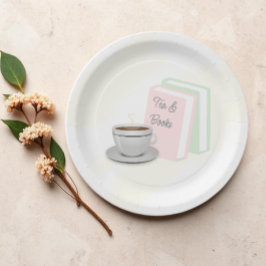 Prato De Papel Chá & Livros Chá de Noiva