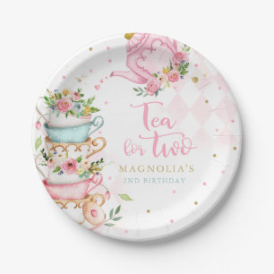 Prato De Papel Chá Para Duas Decorações Do Tea Party De Dois s