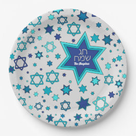 Prato De Papel Chag Sameach Star Personalizada
