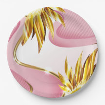 Chama Dourada Elegante Rosa