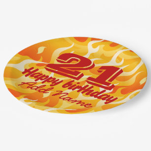 Prato De Papel Chama quente