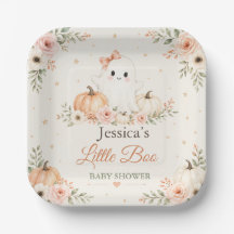 Prato de Papel Chamada Baby Shower Little Boo