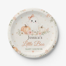 Prato de Papel Chamada Baby Shower Little Boo