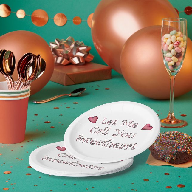 Prato De Papel Chame-me de querida (Criador carregado)