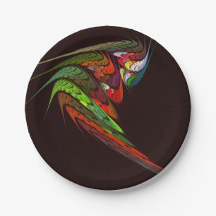Prato De Papel Chameleon Abstrato Art