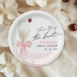 Prato De Papel Champagne Ela Vai se Casar Chá de Panela