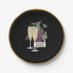 Prato De Papel Champanhe de decoração de Noivado de noiva de casa