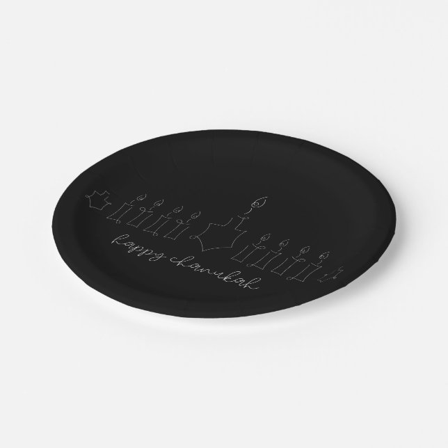 Prato De Papel Chanukah Paper Plate (Inclinado)