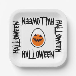 Prato De Papel Chapa De Ovo De Halloween