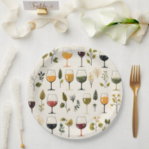Chapa de papel de copos de vinho