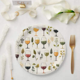 Prato De Papel Chapa de papel de copos de vinho