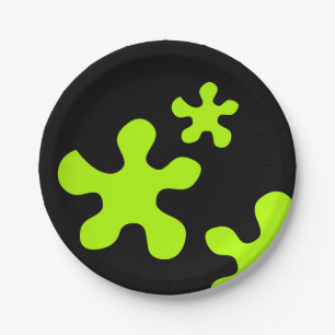 Prato De Papel chapa de papel de cor preta, de cor verde, de cor 