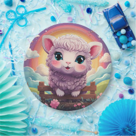 Prato De Papel Chapa de papel de ovelha, de cor branca