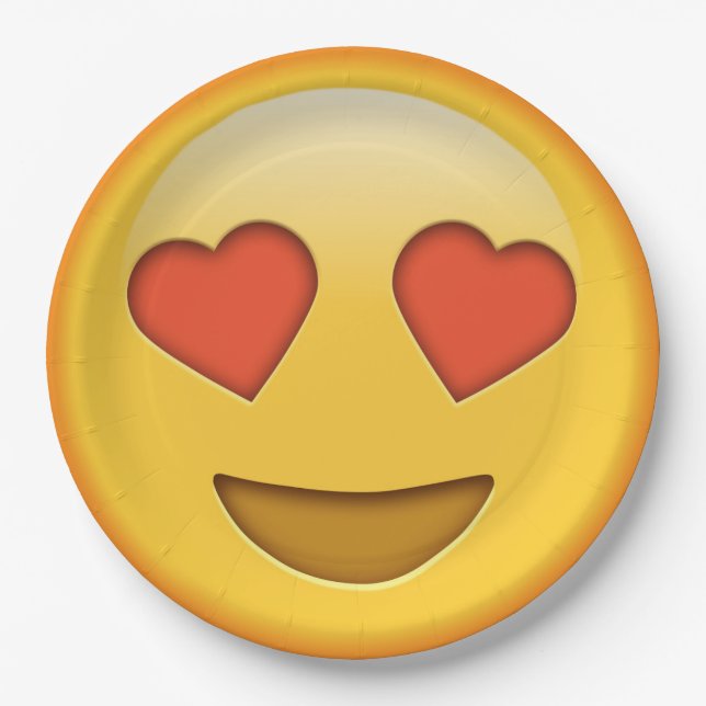 Prato De Papel Chapa de papel engraçada emoji (Frente)