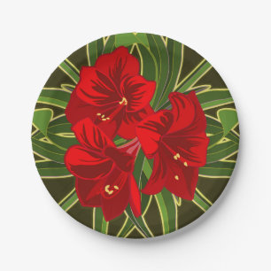 Prato De Papel Chapas de Amaryllis