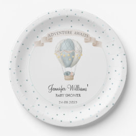 Prato De Papel Chapas de chá de fraldas de ar quente azul