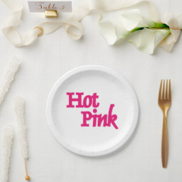 Prato De Papel Chapas de papel branco rosa a quente