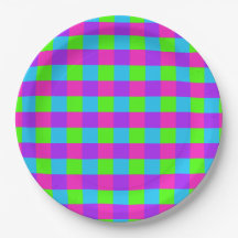 Chapas de papel Brilhante Gingham - estilo 1