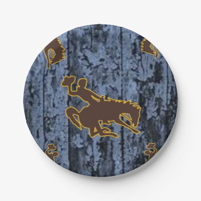 Prato De Papel Chapas de papel Cowboys (Frente)