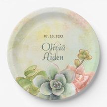 Chapas De Papel De Casamento Floral Com Aquarela S