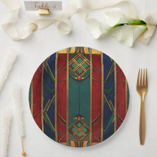 Prato De Papel Chapas de Papel de Celebração Afrocêntricas