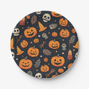 Prato De Papel Chapas de papel de Halloween