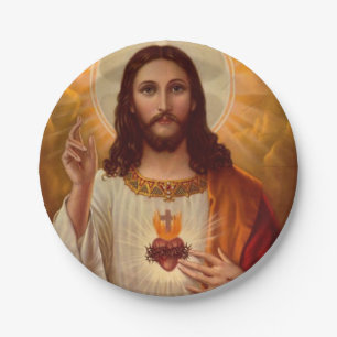Prato De Papel Chapas de papel de Jesus Cristo