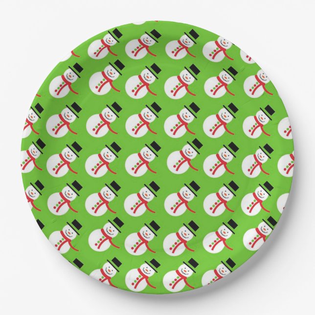 Prato De Papel Chapas de Papel de Natal/Neves (Frente)