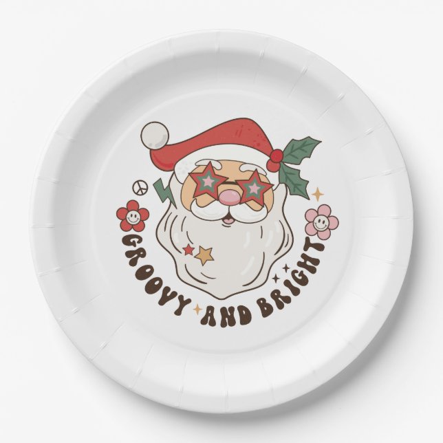 Prato De Papel Chapas de papel de Natal retrógradas (Frente)