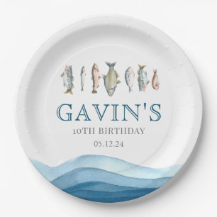 Prato De Papel Chapas de papel de peixe, decorações de anos de pe