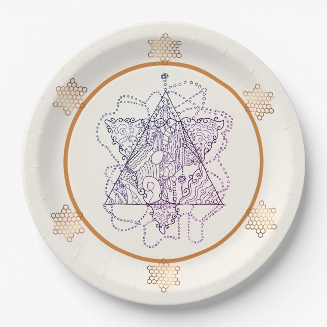 Prato De Papel Chapas de papel elegantes (Frente)