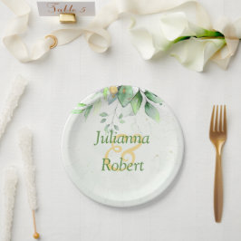 Prato De Papel Chapas de papel em verde para aquarelas