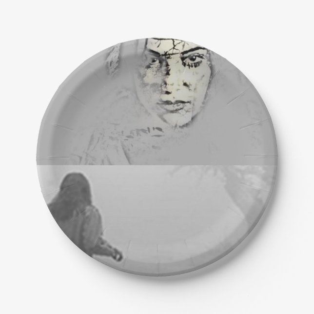 Prato De Papel Chapas de papel Halloween (Frente)