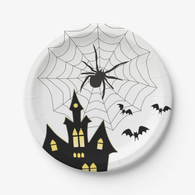 Prato De Papel Chapas de papel Halloween (Frente)