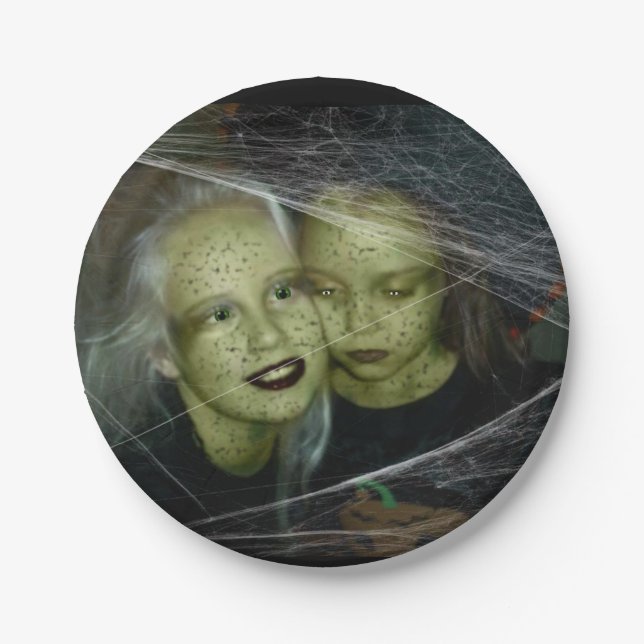 Prato De Papel Chapas de papel Halloween (Frente)