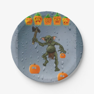 Prato De Papel Chapas de papel Halloween, Goblin