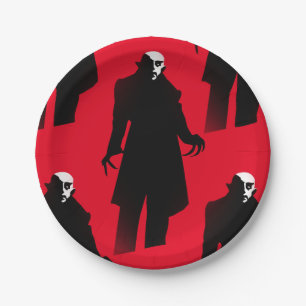 Prato De Papel Chapas de papel Halloween nosferatu