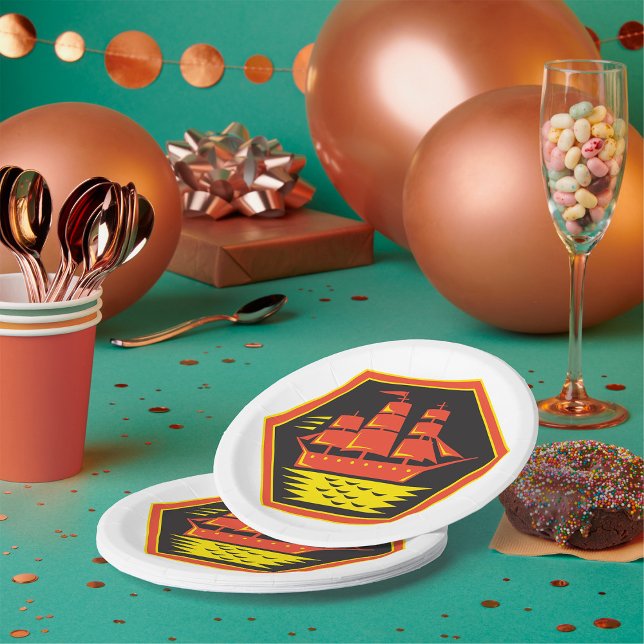 Prato De Papel Chapas de Papel Históricas para Entrega de Clipper (Criador carregado)