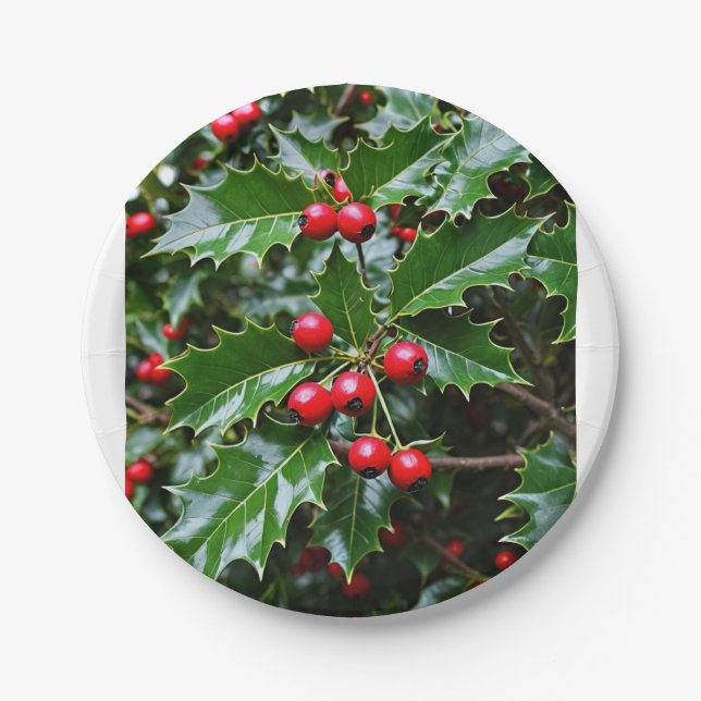 Prato De Papel Chapas de papel Holly (Frente)