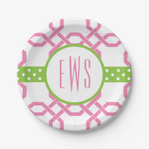 Chapas de papel monogramas e lattice
