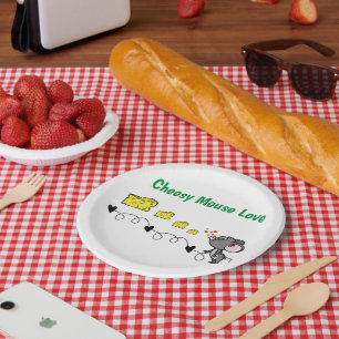 Prato De Papel Chapas de Papel, Mouse De Queijo Com Placas De Pap