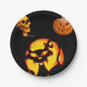 Prato De Papel Chapas de papel no Halloween